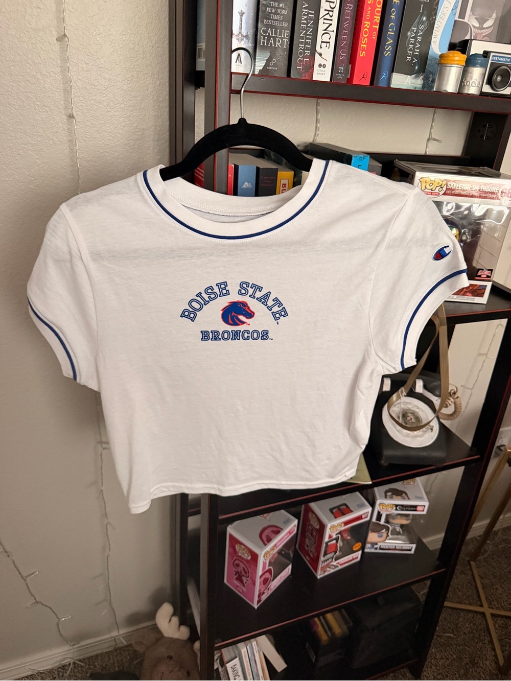Unworn White Boise State Broncos Crop Tee - Champion